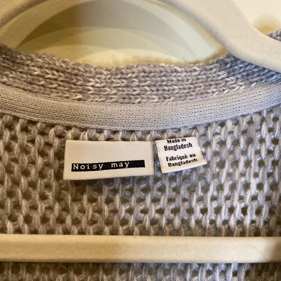 Noisy May Grey Loose Knit Sweater/Tunic - Picture 4 of 6